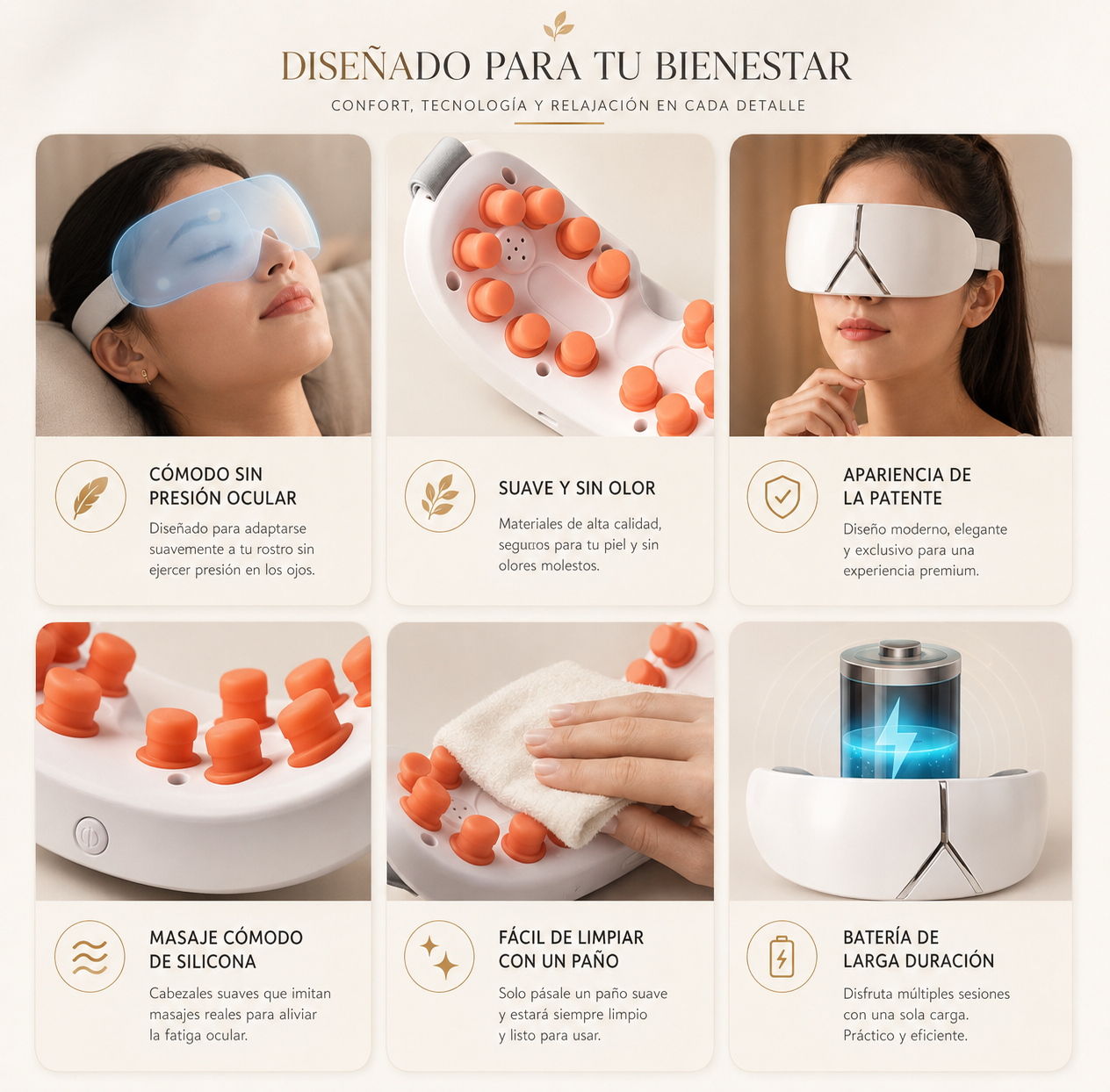 EyeRelax™ – Masajeador de Ojos