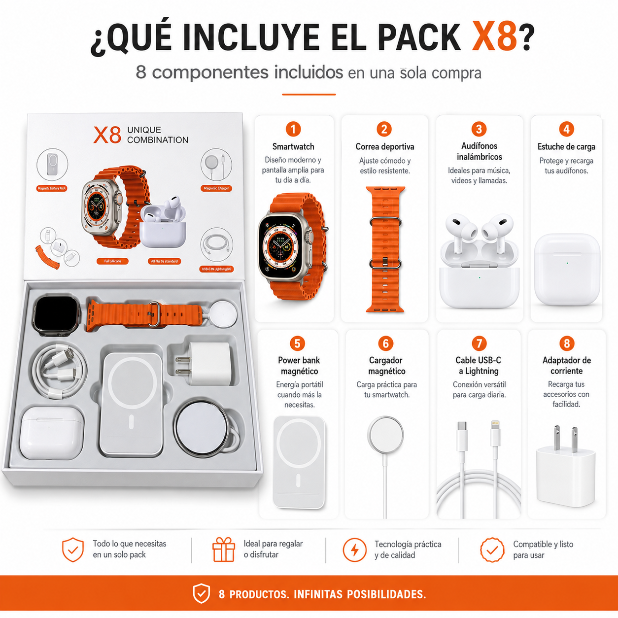 X8 Connect™ – Kit Tecnológico 8 en 1
