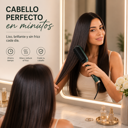 HairGlow™ Cepillo Alisador Profesional Anti-Frizz