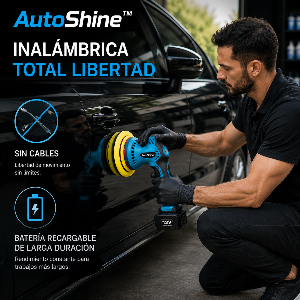 AutoShine™ Pulidora Inalámbrica
