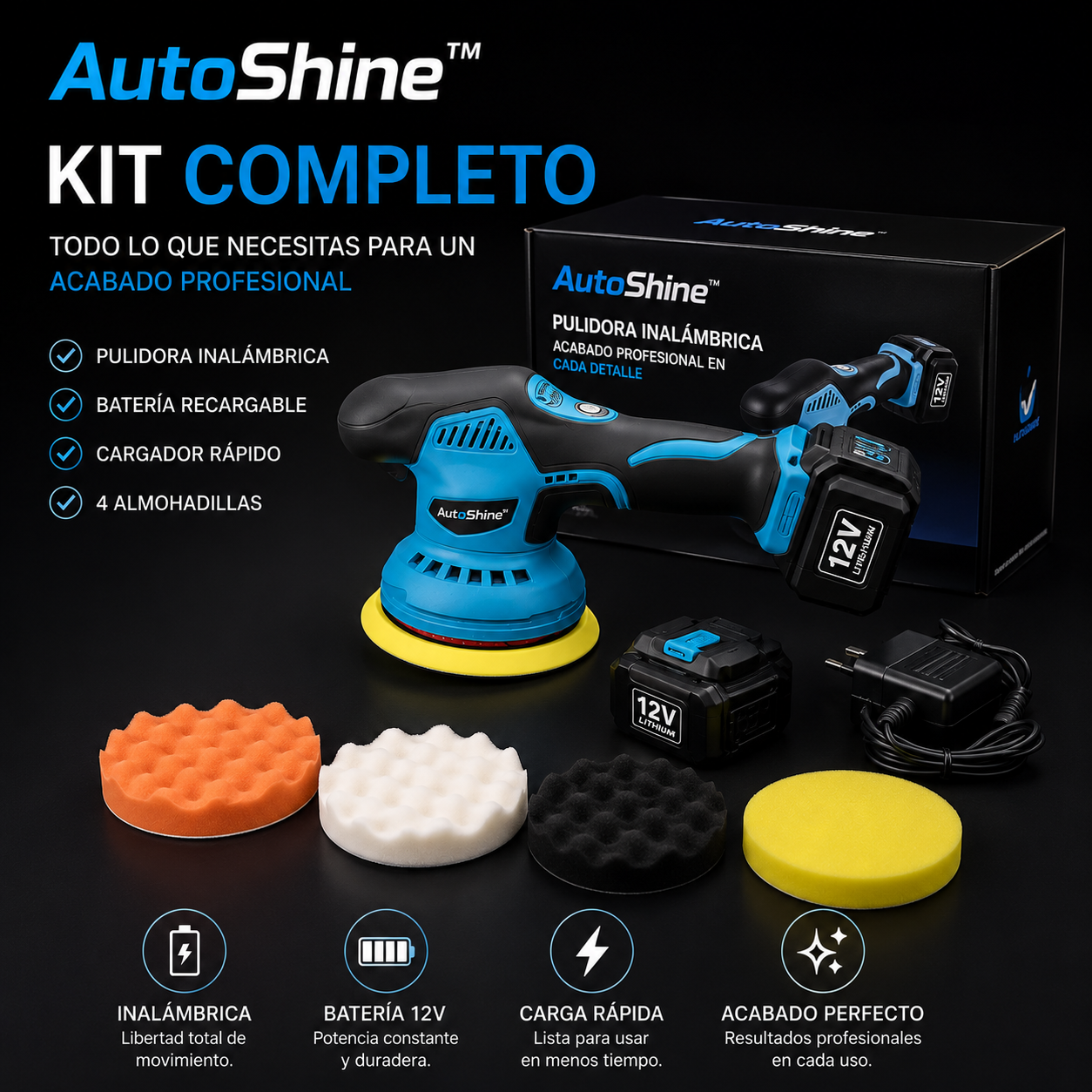 AutoShine™ Pulidora Inalámbrica