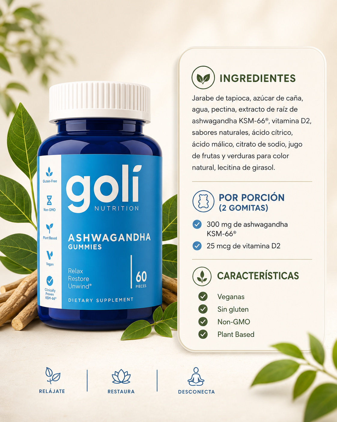 Goli Ashwagandha Gummies™ Calma y Equilibrio