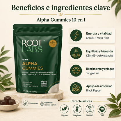 AlphaVita™ Gomitas de Vitalidad 10 en 1