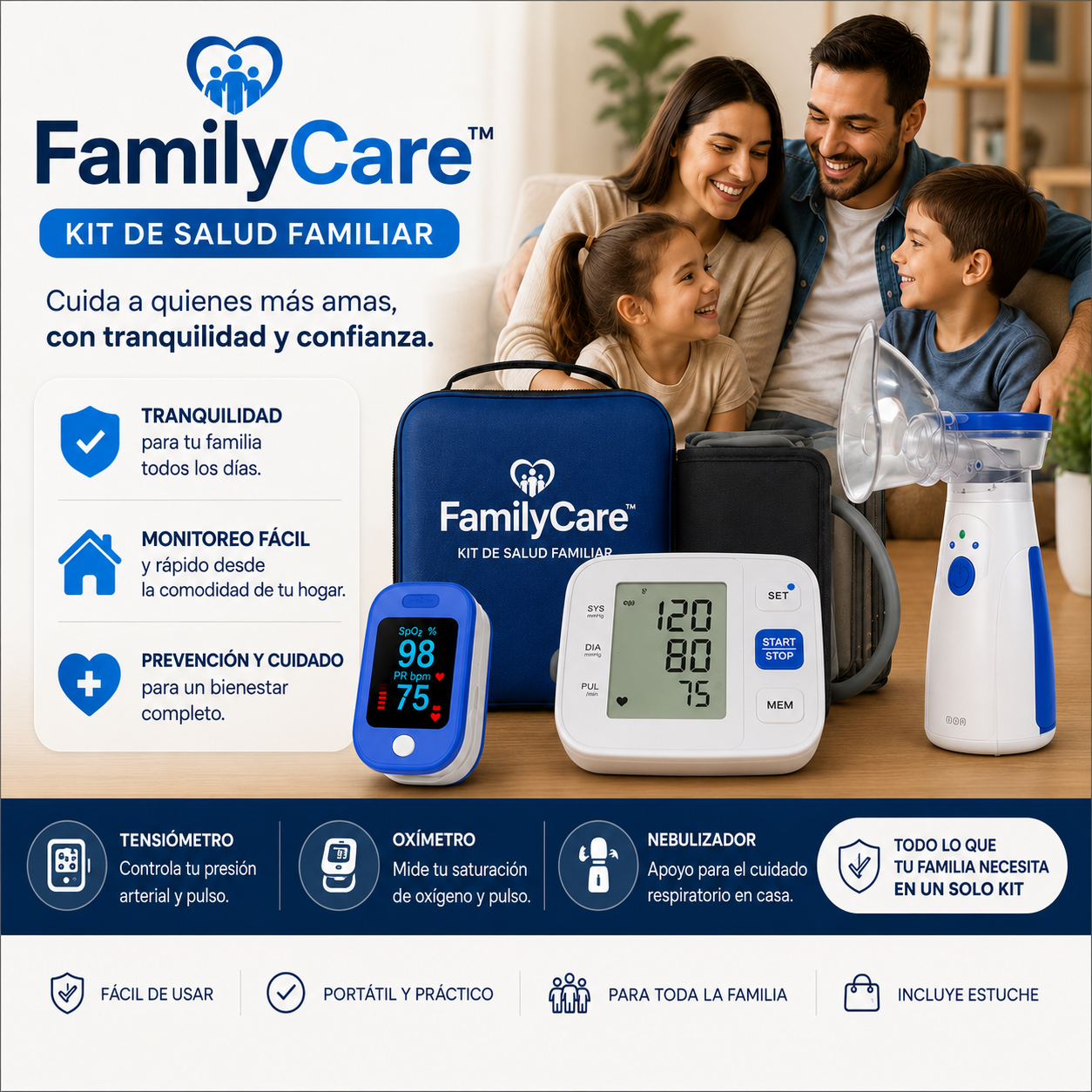 FamilyCare™ Kit de Salud Familiar 3 en 1