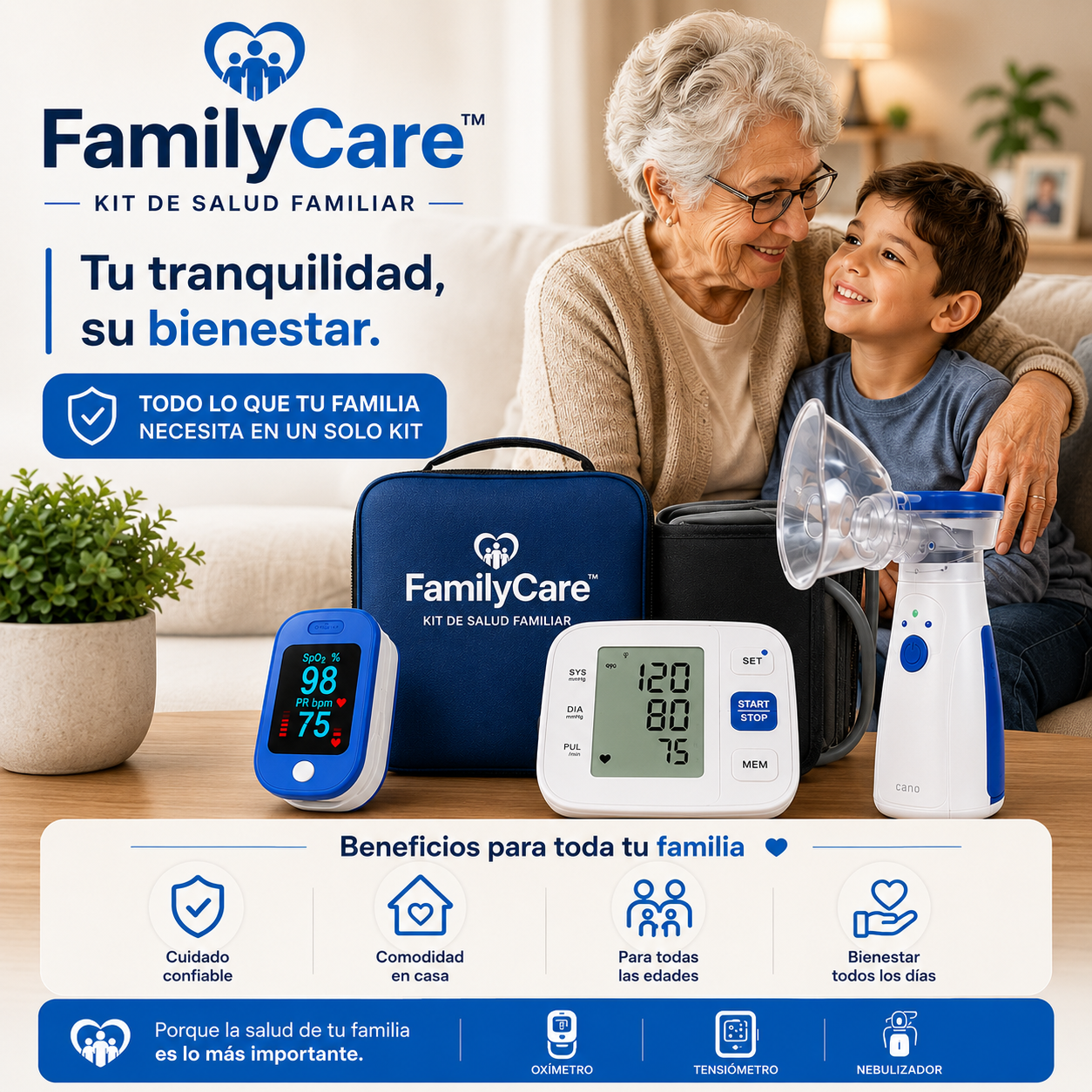 FamilyCare™ Kit de Salud Familiar 3 en 1