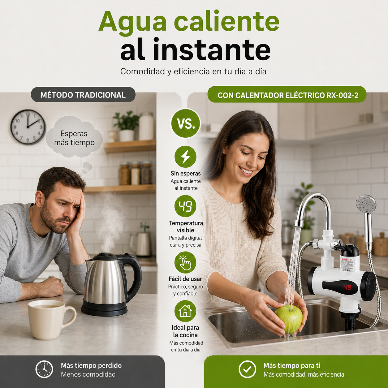 AquaHeat™ Calentador Digital Instantáneo