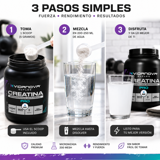 Creatina Vidanova PRO™ Fuerza & Rendimiento