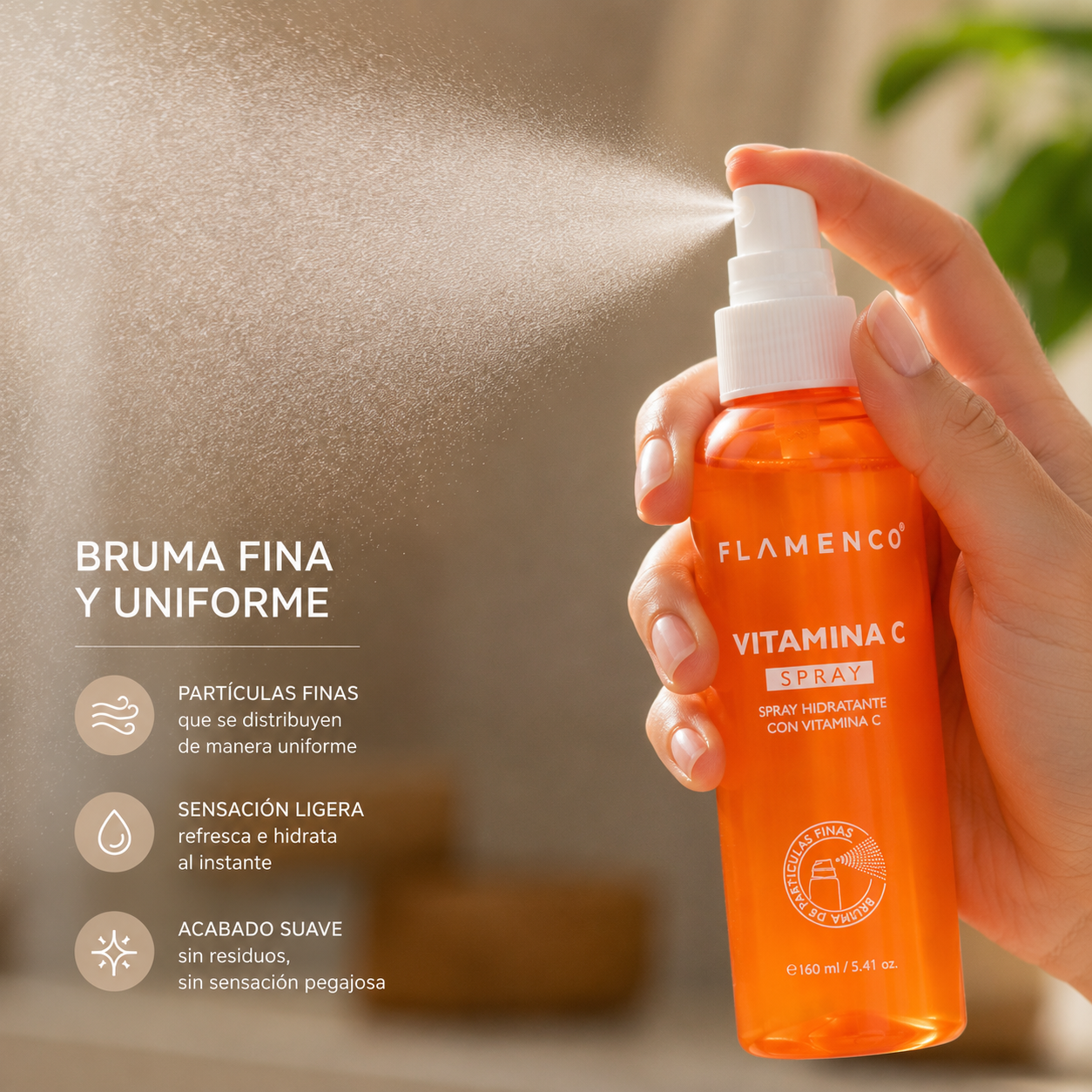 Flamenco Vitamina C Glow Spray™ - Bruma Hidratante e Iluminadora